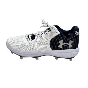 NWOT Under Armour Women’s Metal Softball Cleats Navy Blue White Size 9.5